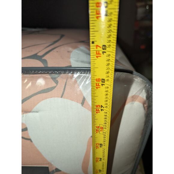 Madison Park Lola Queen Comforter shams skirt pillows Set Grey/Pink/White  NEW - Picture 5 of 11